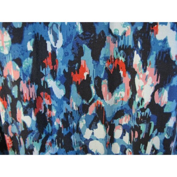 Soft Surroundings Teal and Rust Patterned Maxi Dress - Picture 2 of 3